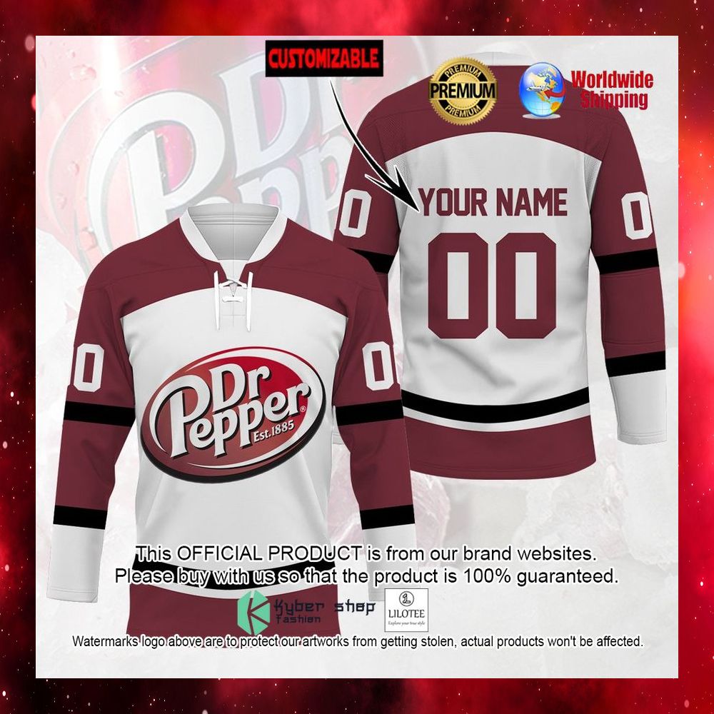 dr pepper est 1885 personalized hockey jersey 1 70