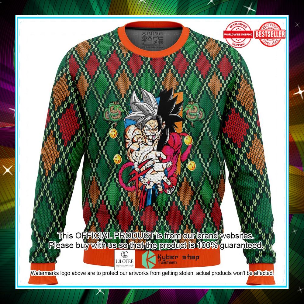 dragon ball z ssj4 goku christmas sweater 1 636