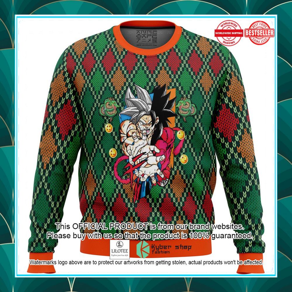 dragon ball z ssj4 goku christmas sweater 1 804