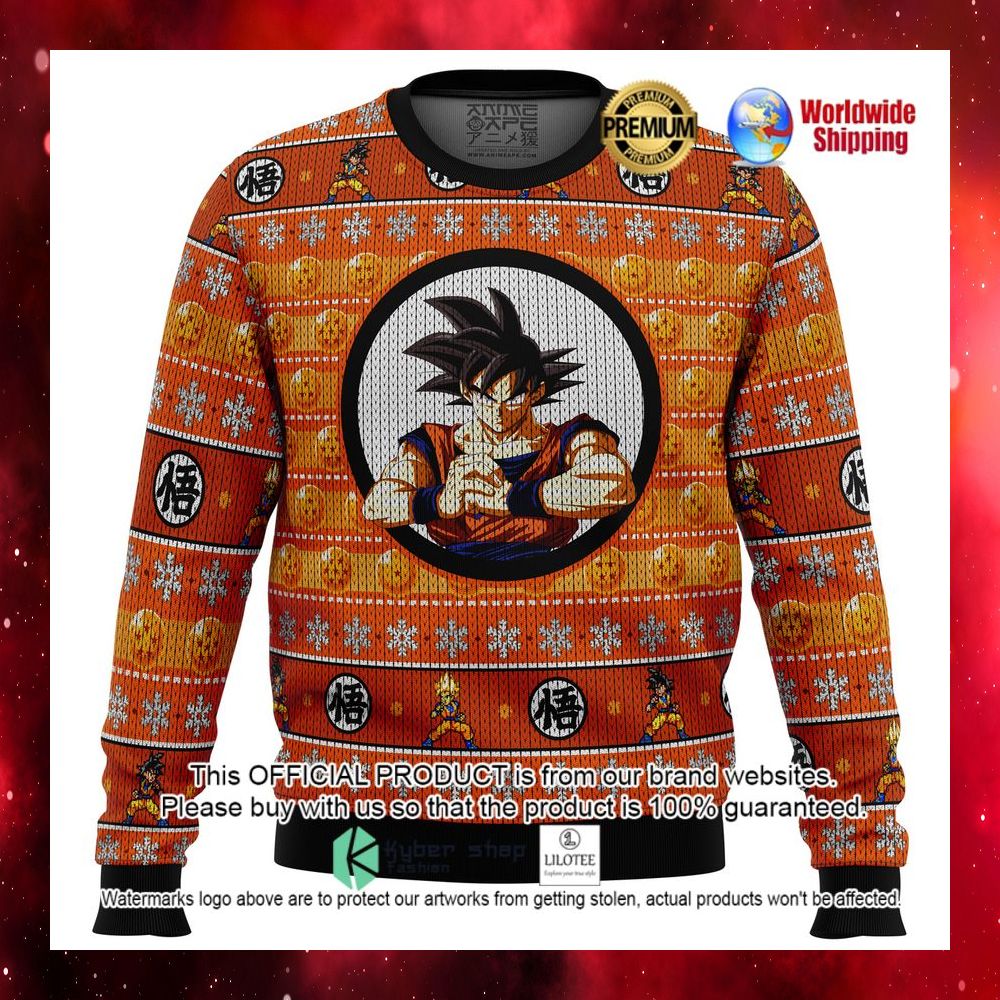 dragonball z son goku anime christmas sweater 1 872