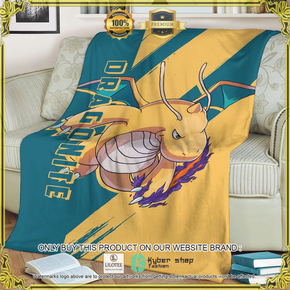 Dragonite Custom Pokemon Soft Blanket - LIMITED EDITION 6