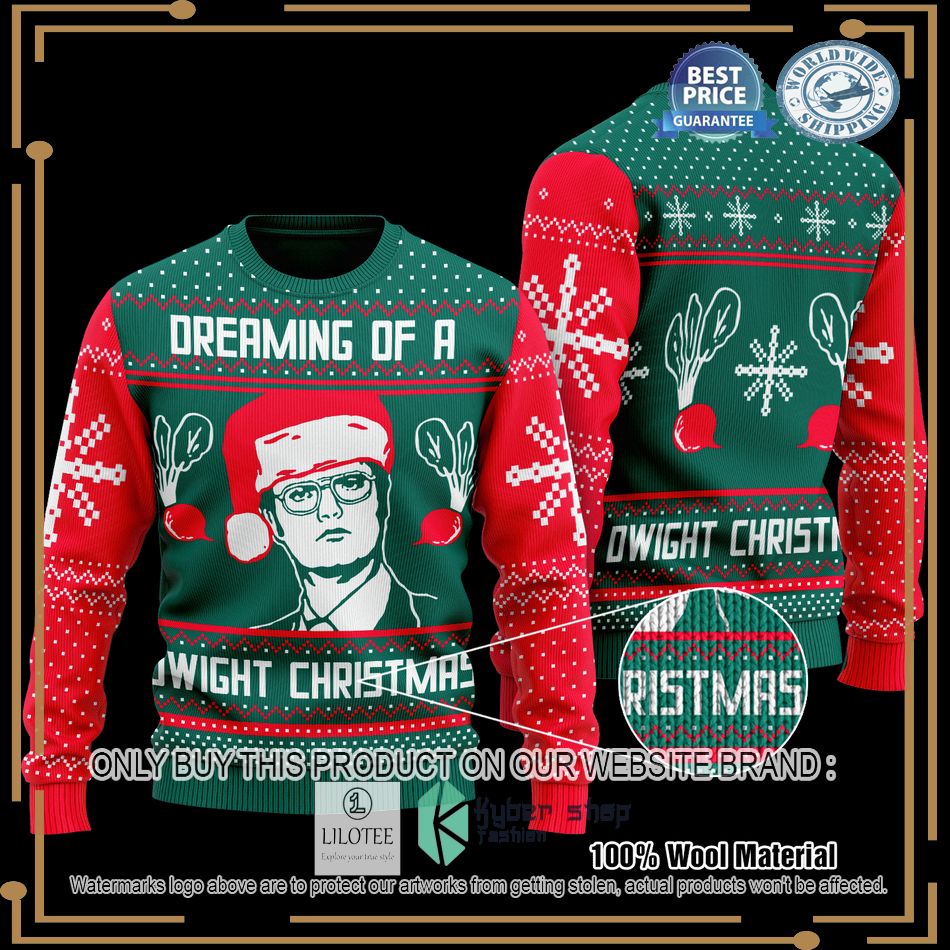 dreaming of a dwight christmas the office dwight schrute christmas sweater 1 31154