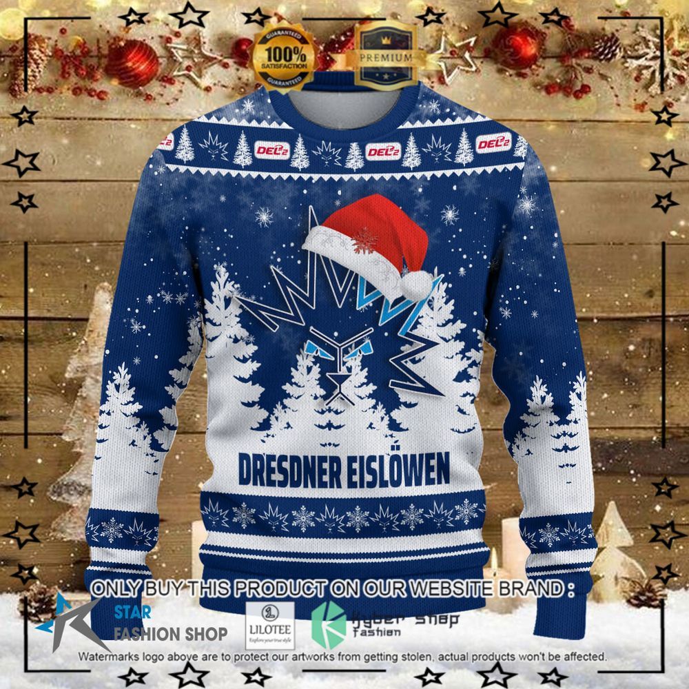 dresdner eisloewen blue white christmas sweater 1 36225