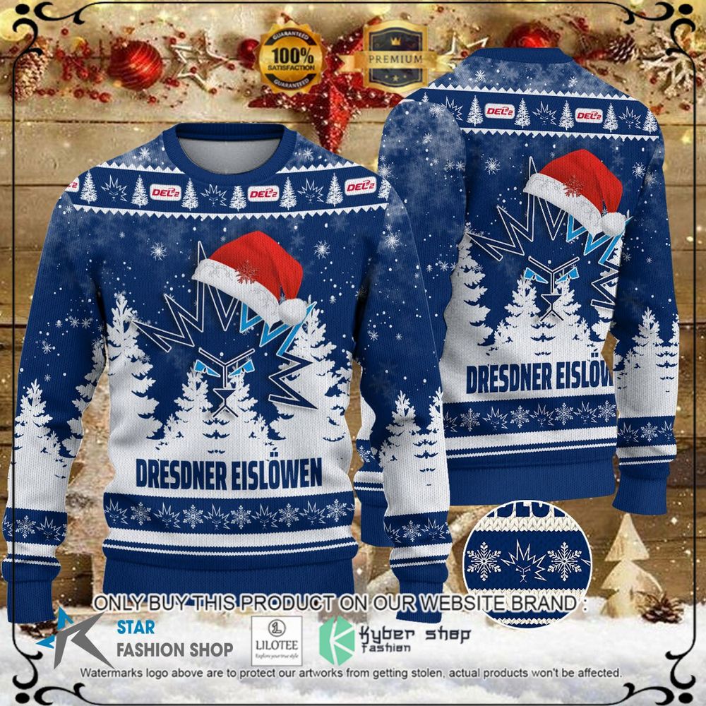 dresdner eisloewen blue white christmas sweater 1 79478
