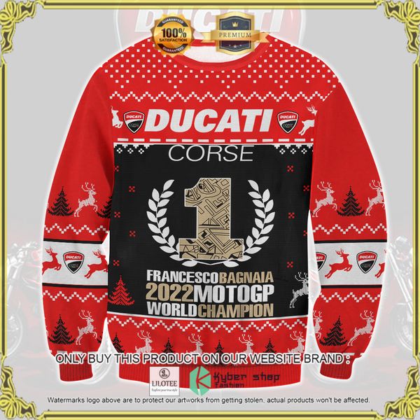 ducati 2022 motogp world champion woolen knitted sweater 1 85137