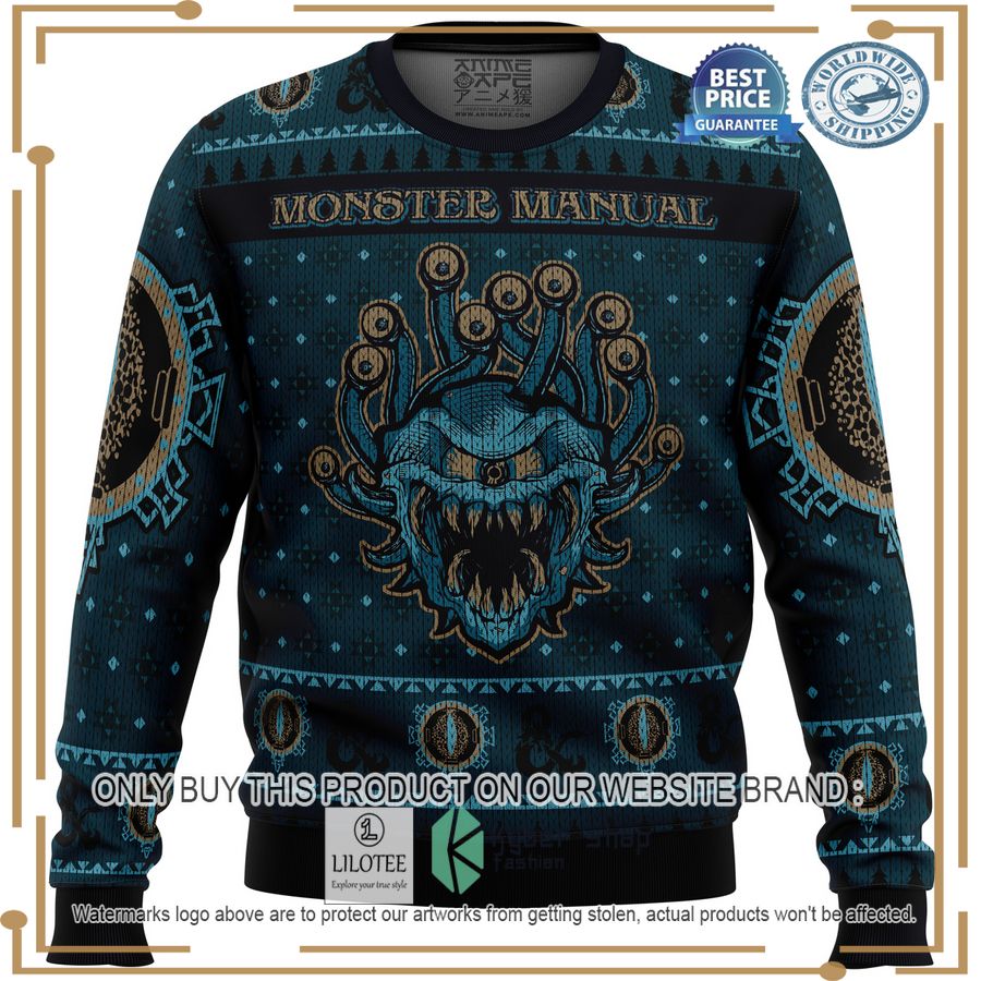 dungeons and dragons monster christmas sweater 1 86716