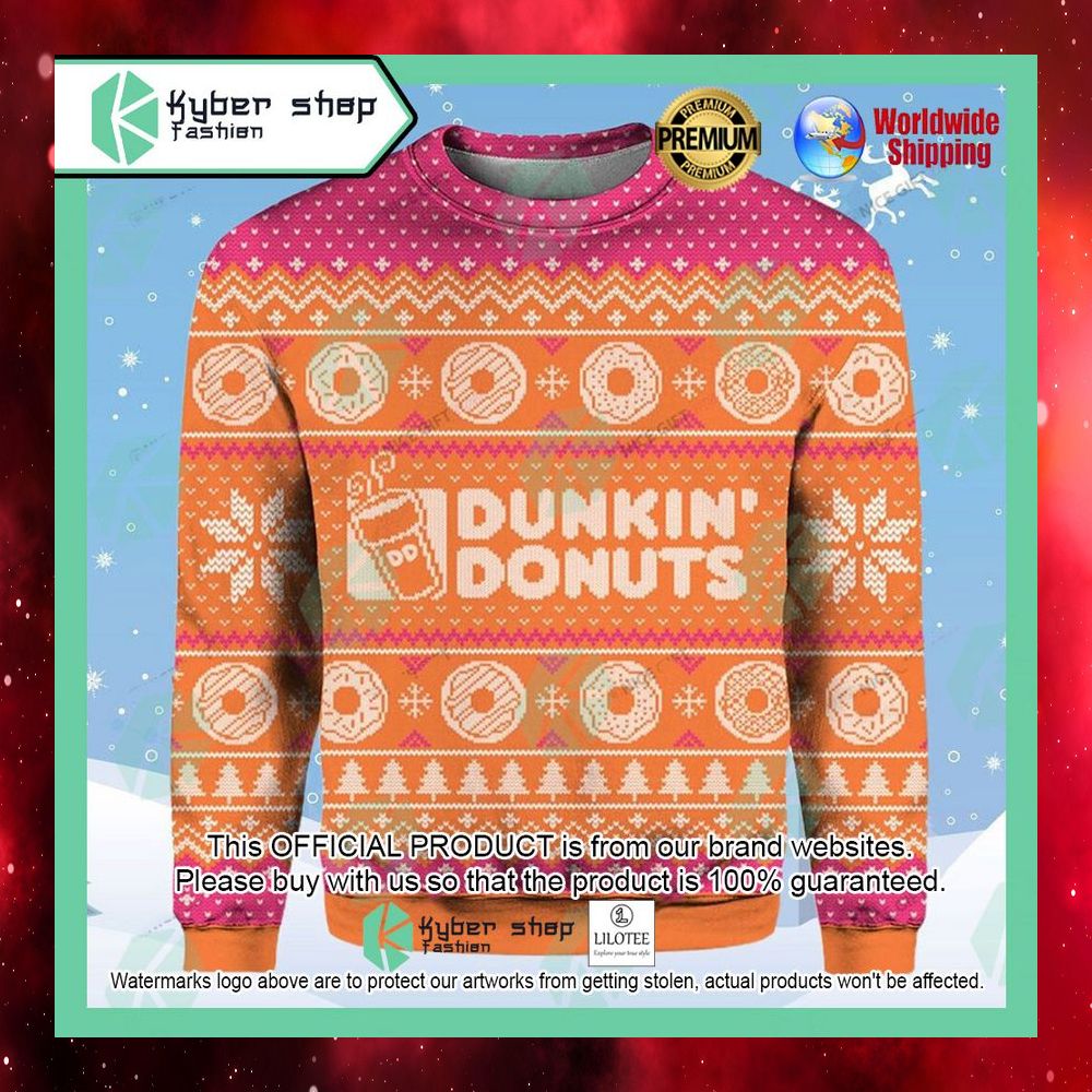 dunkin donuts christmas sweater 1 908