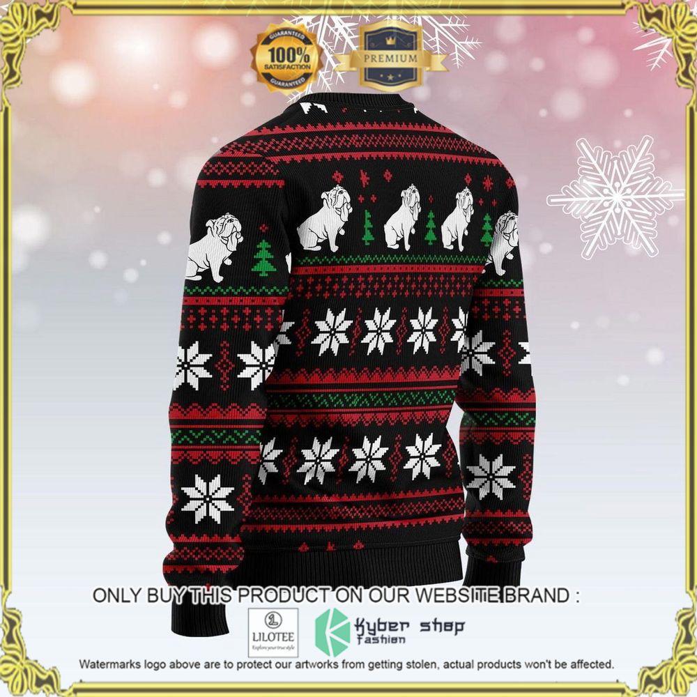 easily distracted by bulldogs tree christmas sweater 1 71017