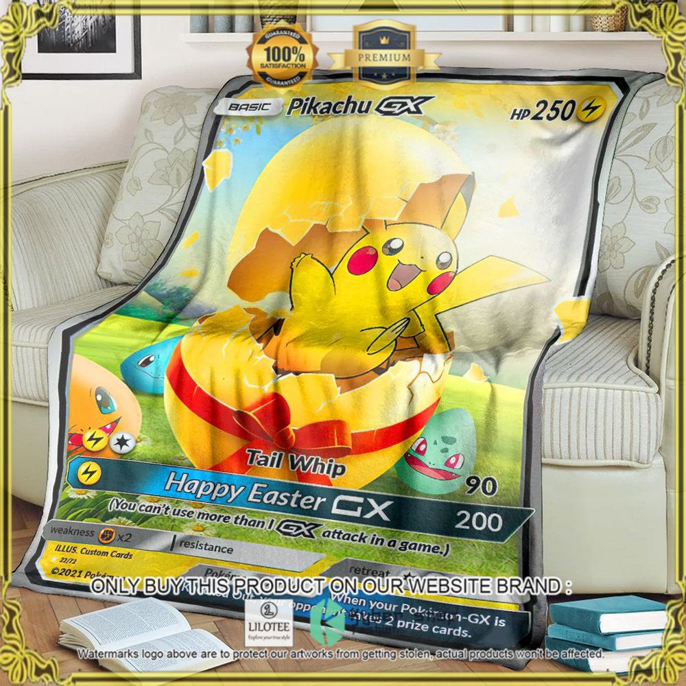Easter Pikachu GX! Custom Pokemon Soft Blanket - LIMITED EDITION 7