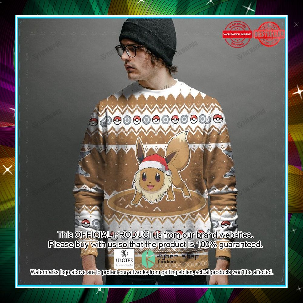 eevee custom name christmas sweater 2 806
