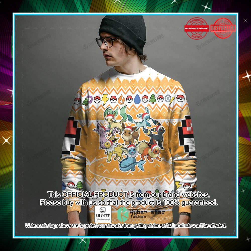 eevee evolution custom name christmas sweater 2 264