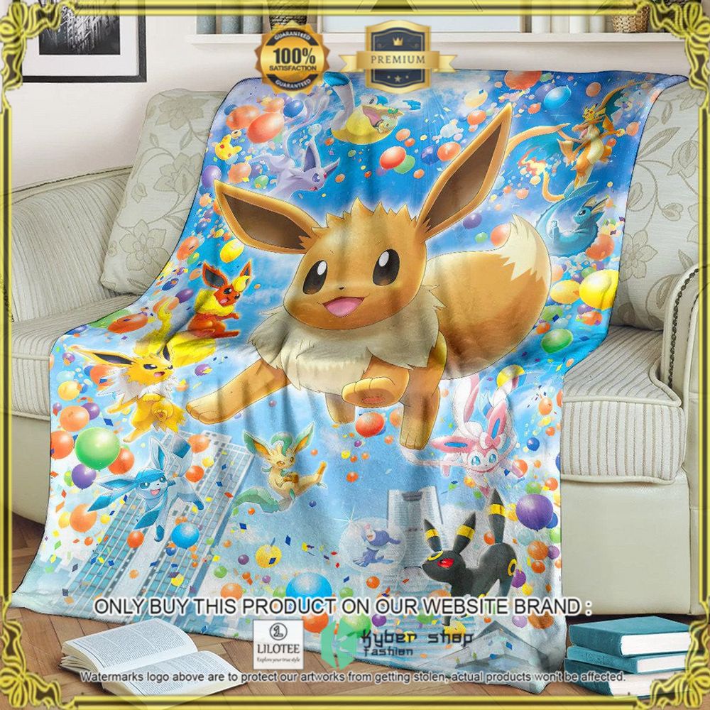 Eevee Evolution Custom Pokemon Anime Soft Blanket - LIMITED EDITION 9