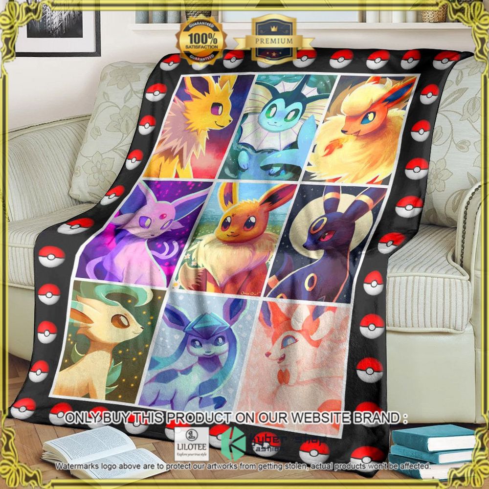 Eevee Evolution Custom Pokemon Soft Blanket - LIMITED EDITION 6