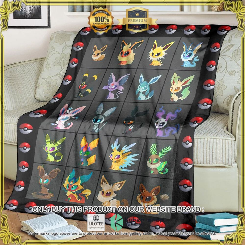 Eevee Evolution Form Custom Pokemon Soft Blanket - LIMITED EDITION 6