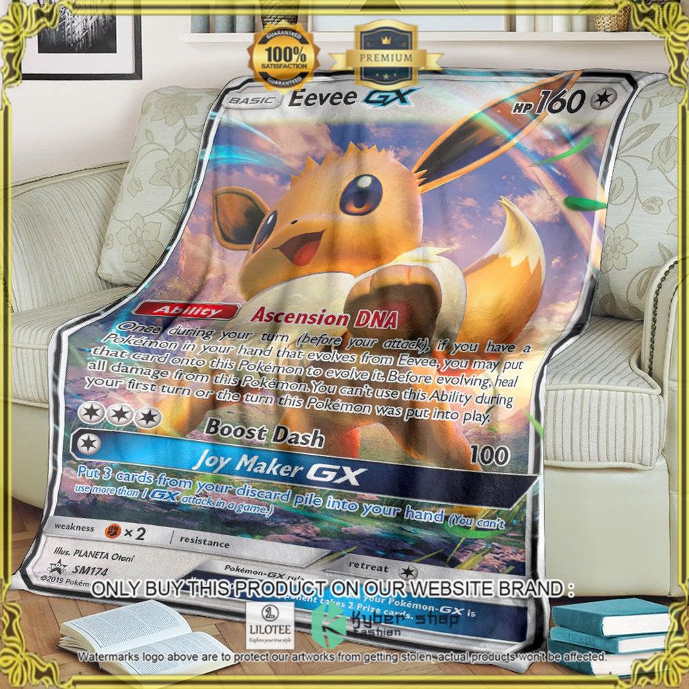Eevee-GX Sun and Moon Promos Custom Pokemon Soft Blanket - LIMITED EDITION 7