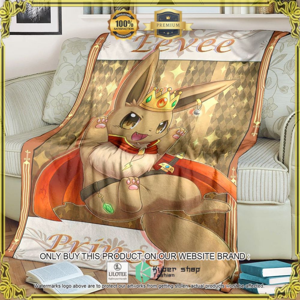 Eevee Prince Custom Pokemon Soft Blanket - LIMITED EDITION 9