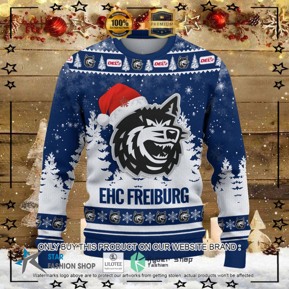 ehc freiburg blue white christmas sweater 1 60900