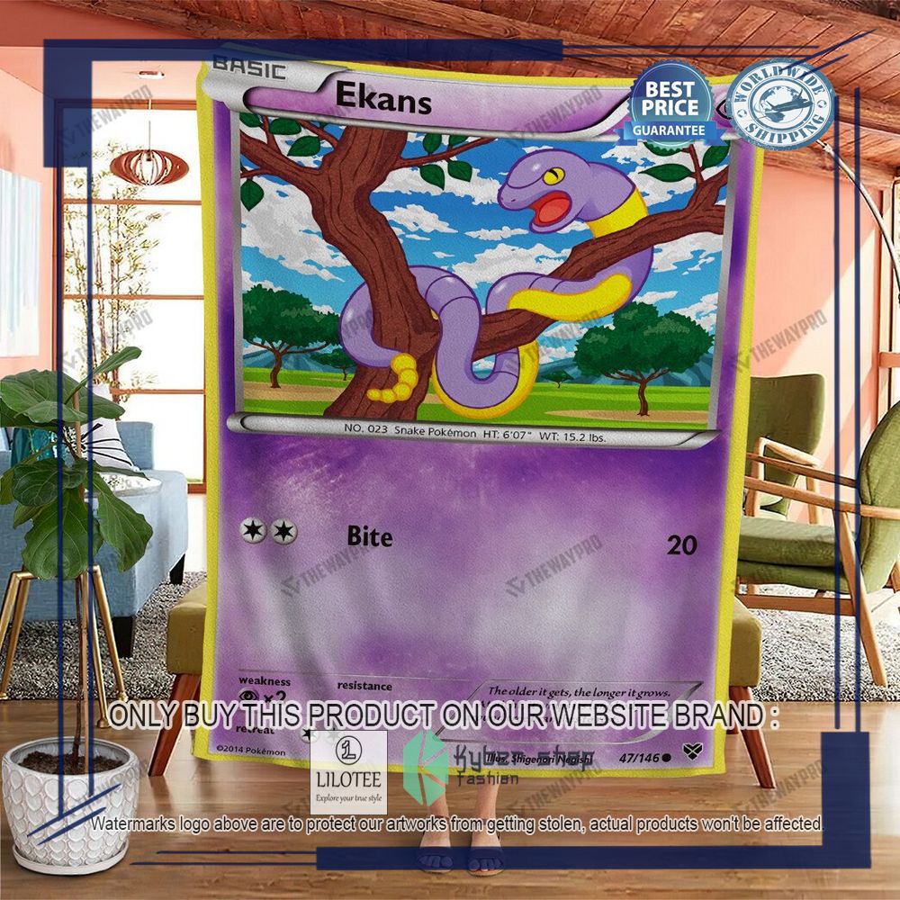 Ekans Card Pokemon Blanket - LIMITED EDITION 9