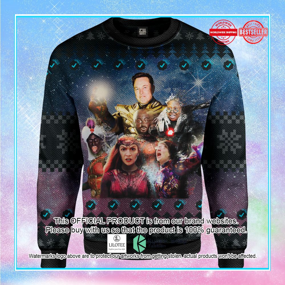 elon the snappening christmas sweater 1 848