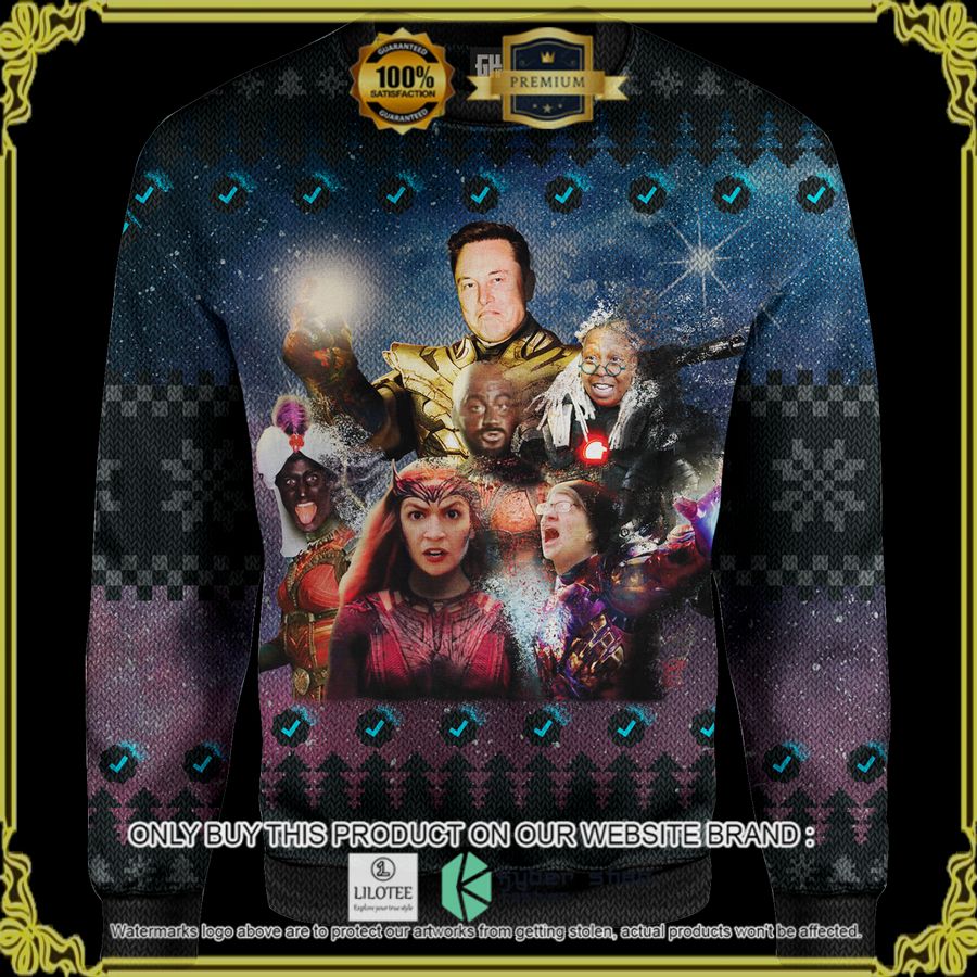 elon the snappening marvel christmas sweater 1 2758