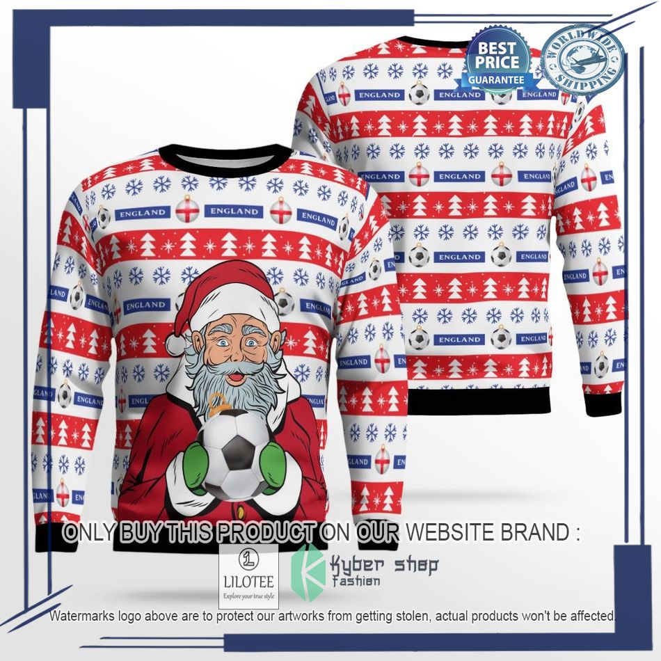 england football santa claus ugly christmas sweater 1 20717