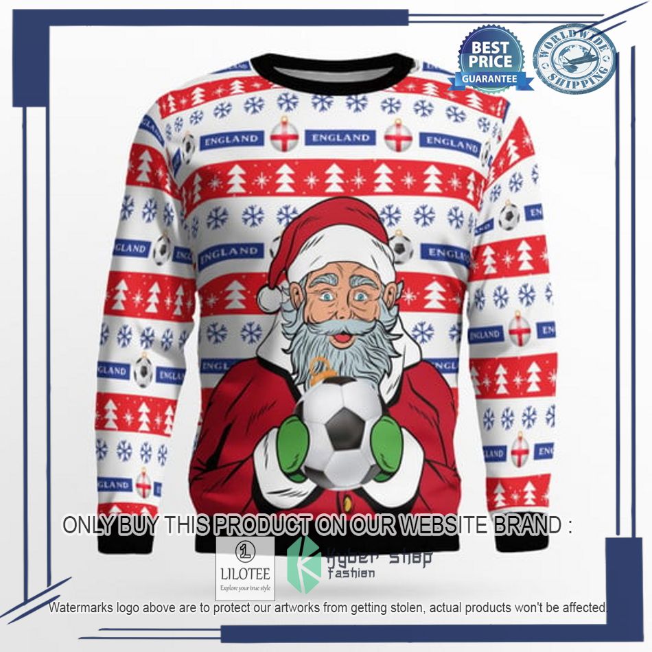 england football santa claus ugly christmas sweater 2 36286