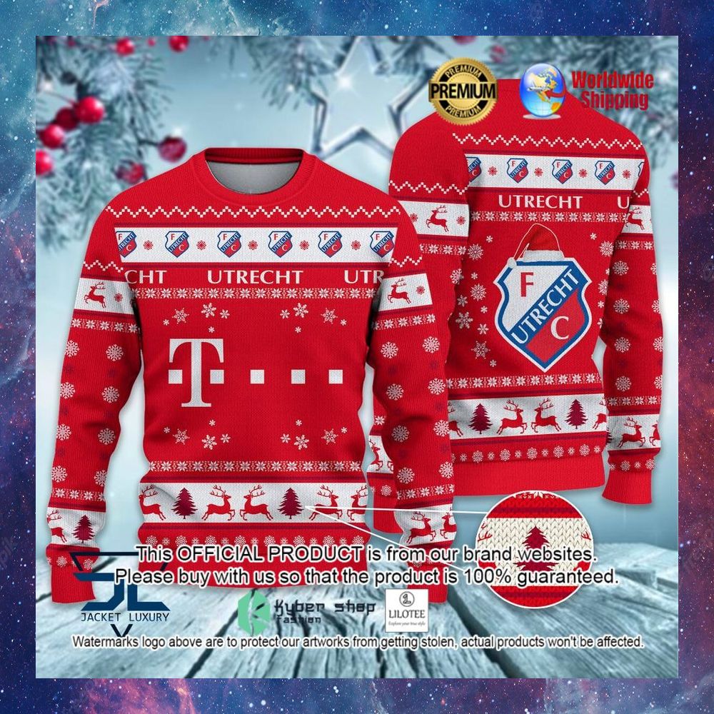 eredivisie fc utrecht soccer santa hat sweater 1 953