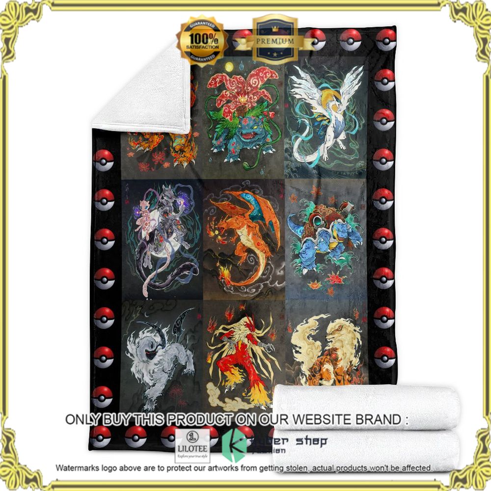 Evolution Poke Ball Around Custom Pokemon Soft Blanket - LIMITED EDITION 3 Evolution Poke Ball Around Custom Pokemon Soft Blanket - LIMITED EDITION - Image 3