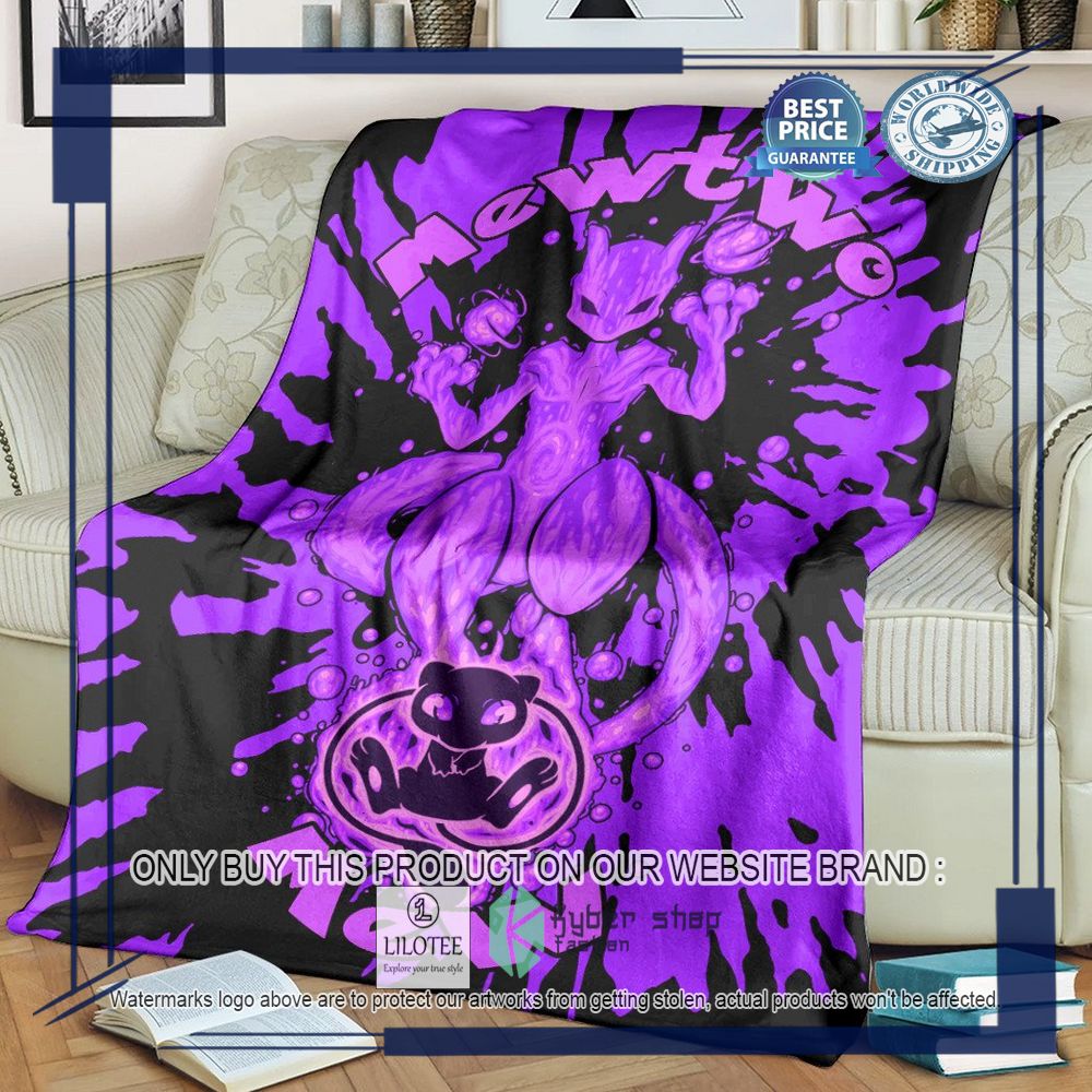 Evolve Mewtwo Tie Dye Face Pokemon Blanket - LIMITED EDITION 9