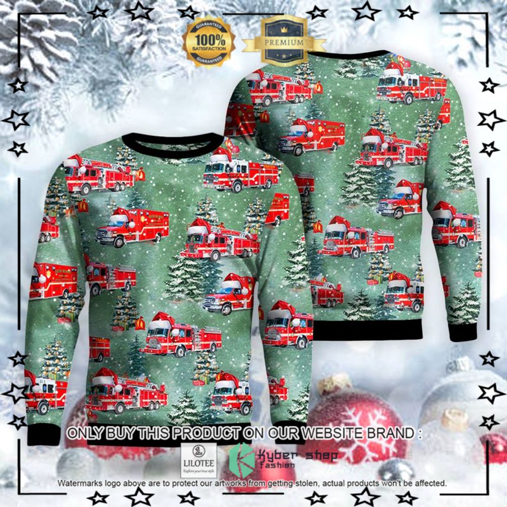 exeter new hampshire exeter fire department christmas sweater 1 85126