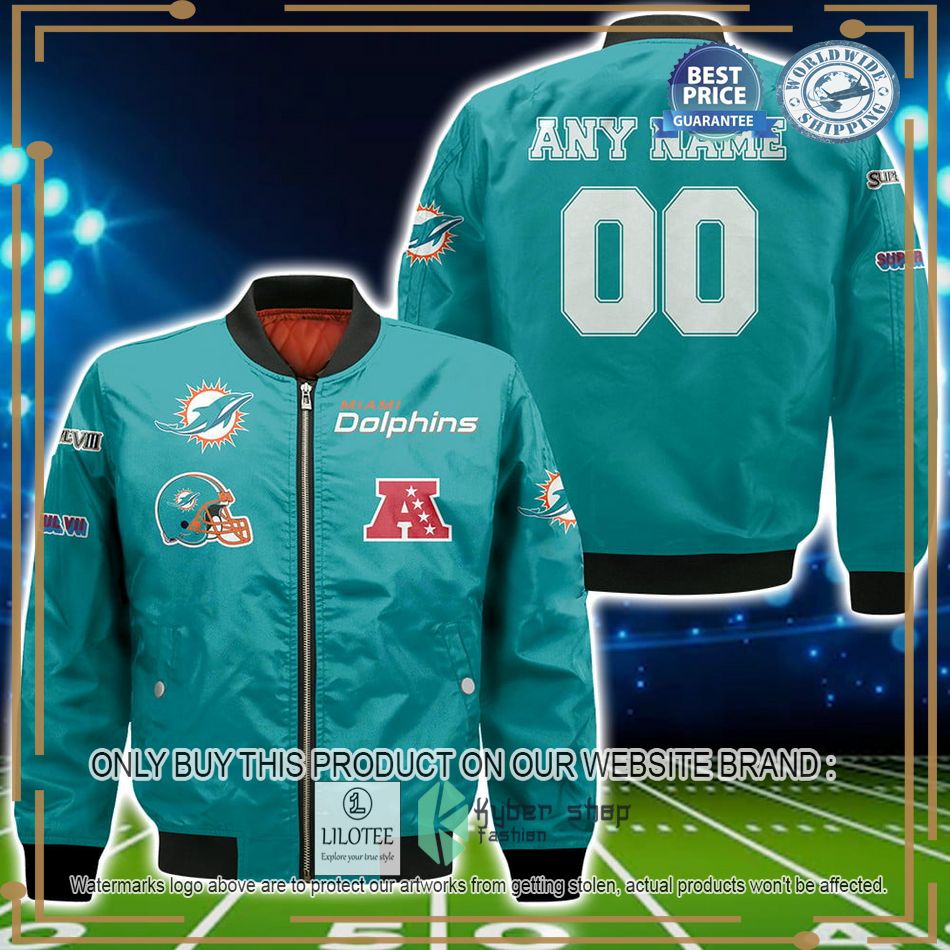 Personalized Miami Dolphins NFL Bomber Jacket - LIMITED EDITION 4