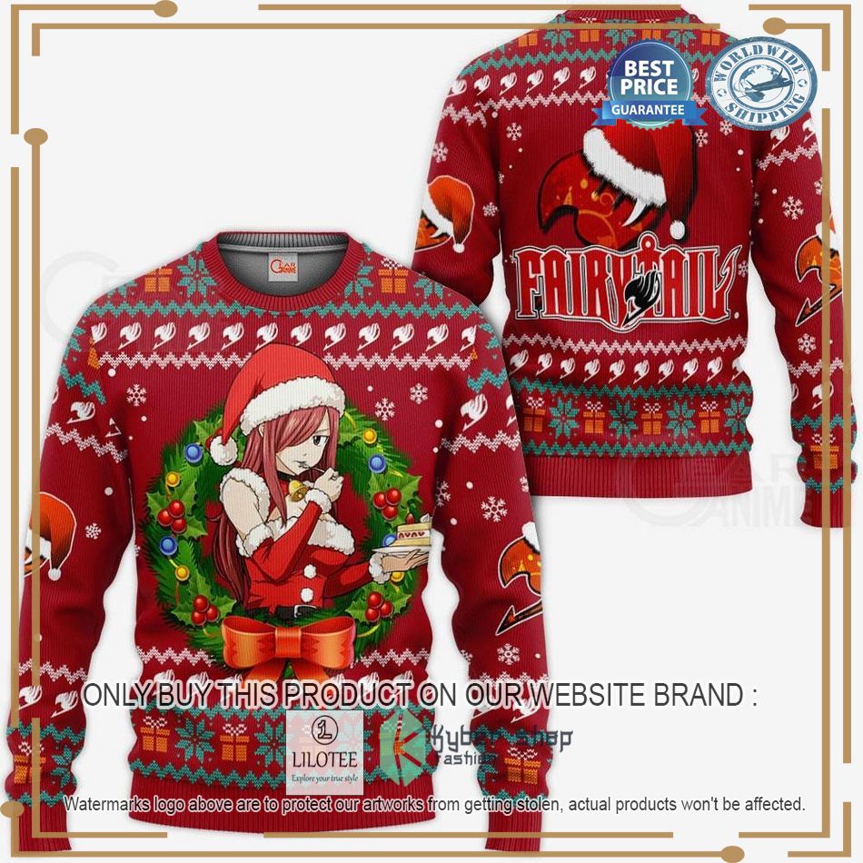 Fairy Tail Erza Scarlet Ugly Christmas Sweater 2