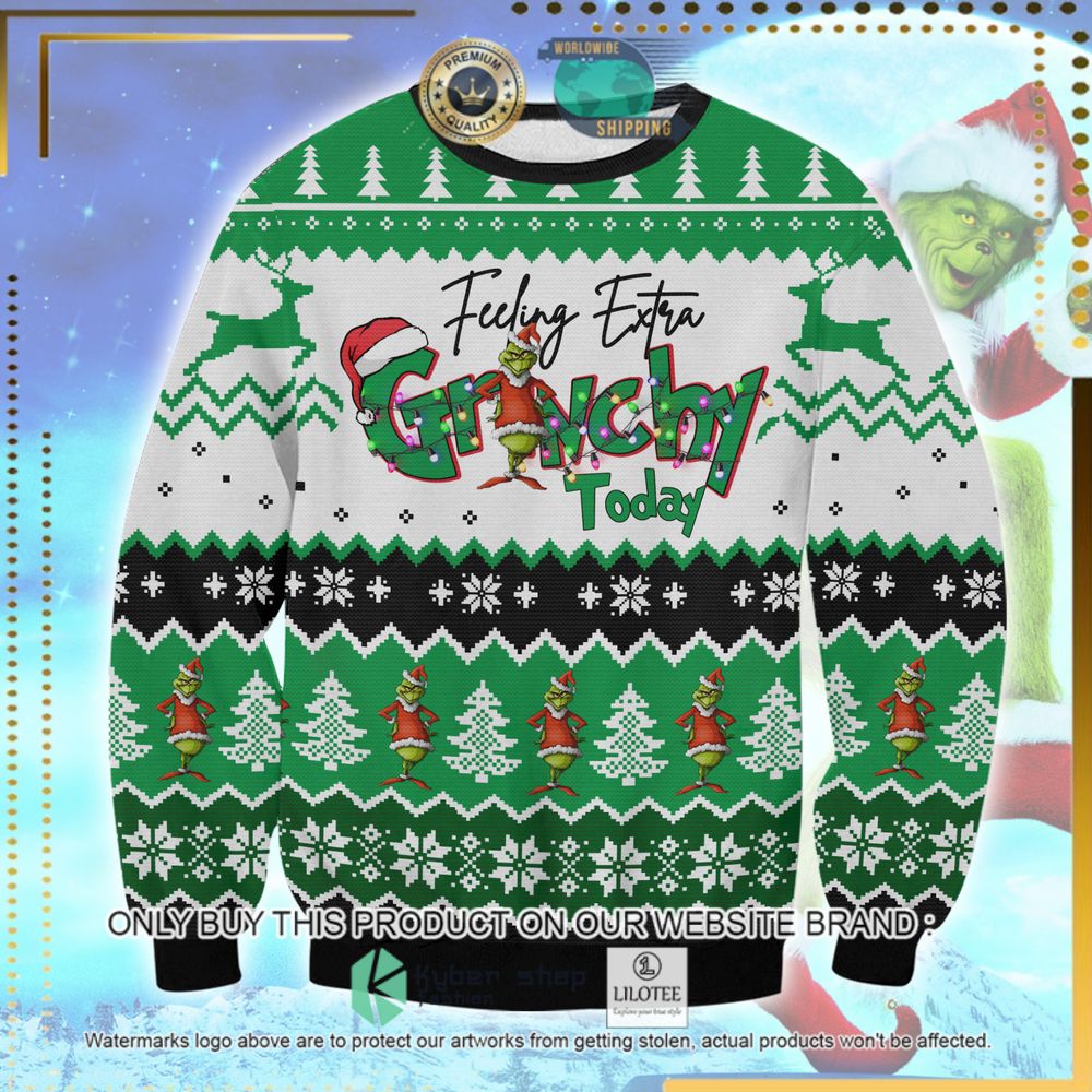 feeling extra grinchy today ugly sweater 1 22157