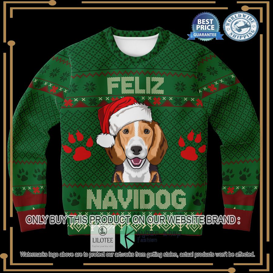feliz navidog beagle christmas sweater 1 2171