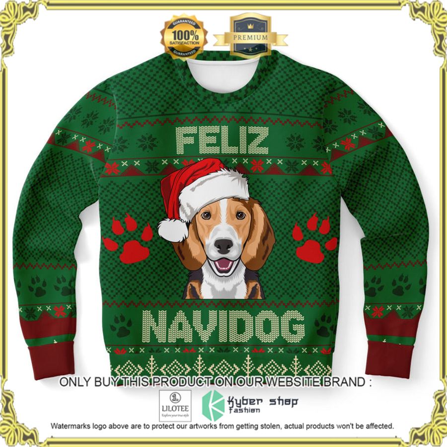 feliz navidog beagle christmas sweater 1 27292