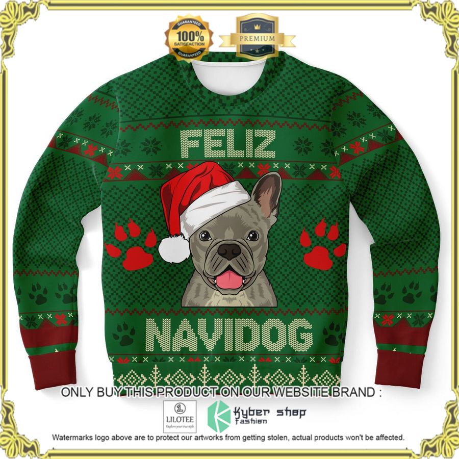 feliz navidog french bulldog christmas sweater 1 35427
