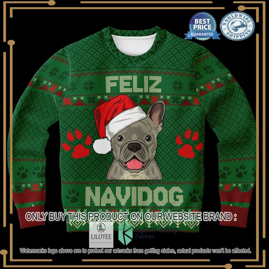 feliz navidog french bulldog christmas sweater 1 94107
