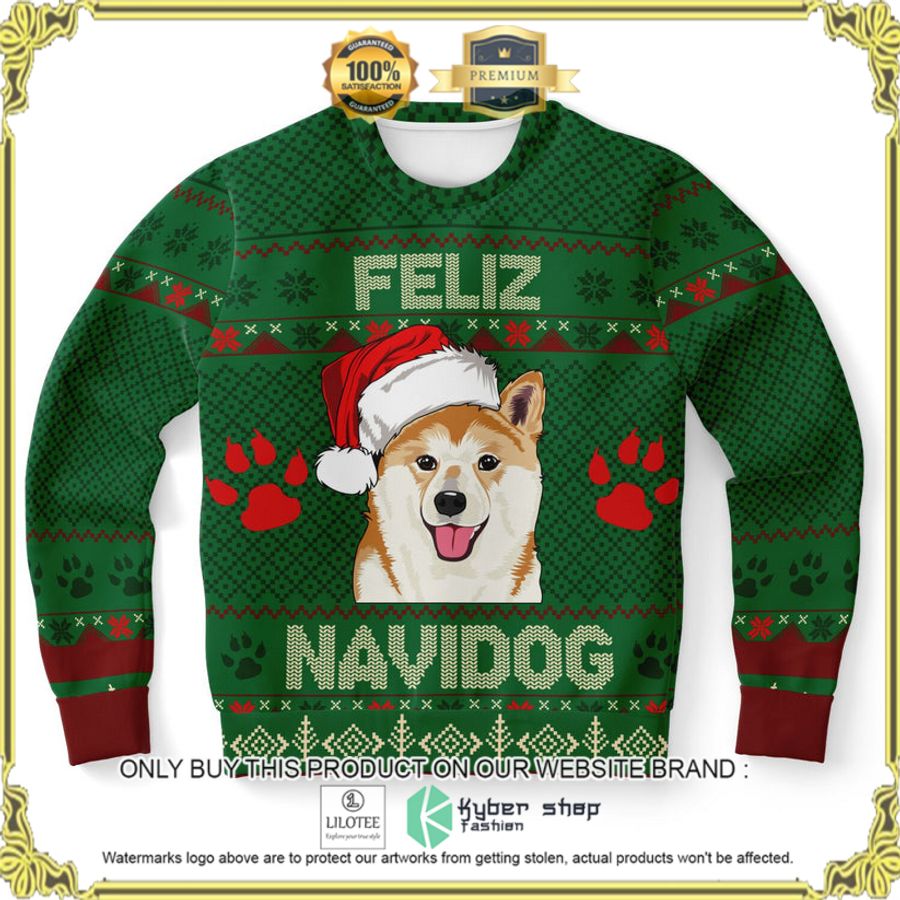 feliz navidog shiba inu christmas sweater 1 71230
