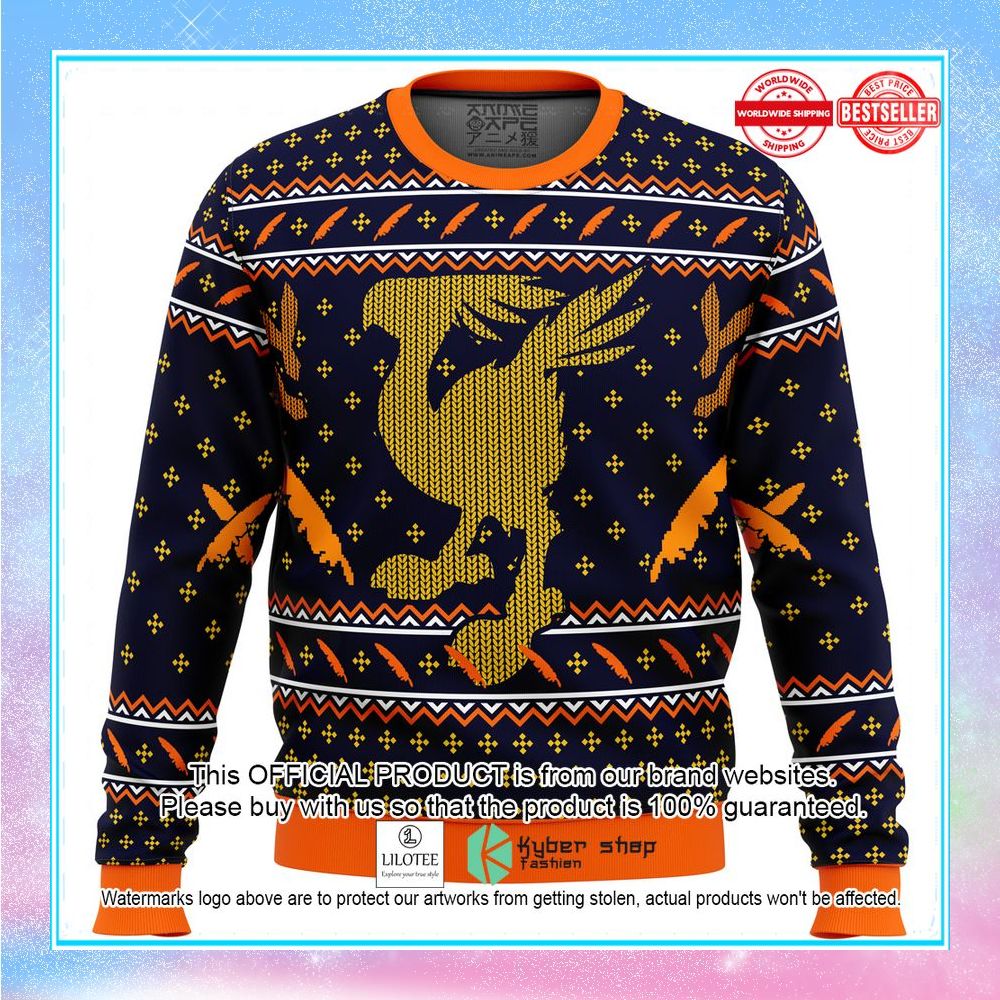 final fantasy chocobo sweater christmas 1 909