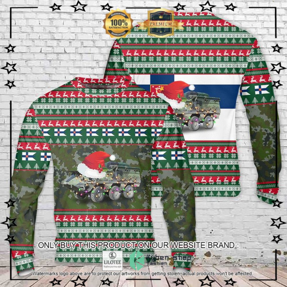 finnish army sisu xa 202 christmas sweater 1 54347