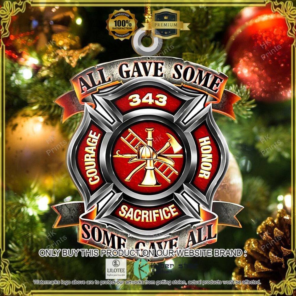 fire department all give some some gave all christmas ornament 1 8900