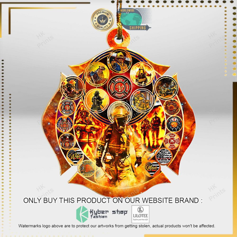Fire Department Logo Christmas Ornament - LIMITED EDITION 4 fire department logo christmas ornament 1 86514