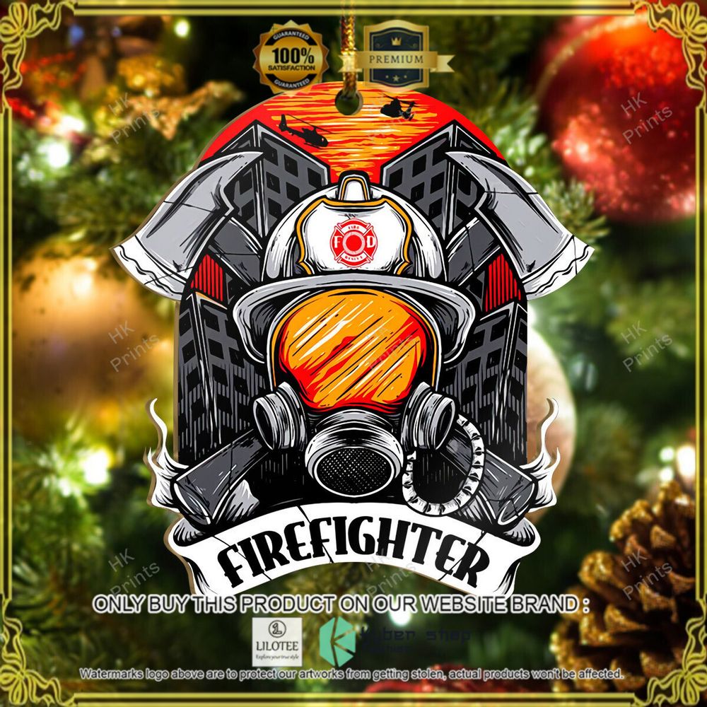 fire department mask logo christmas ornament 1 74375