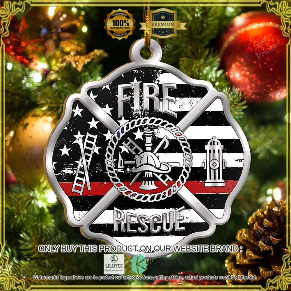 fire department rescue christmas ornament 1 90889