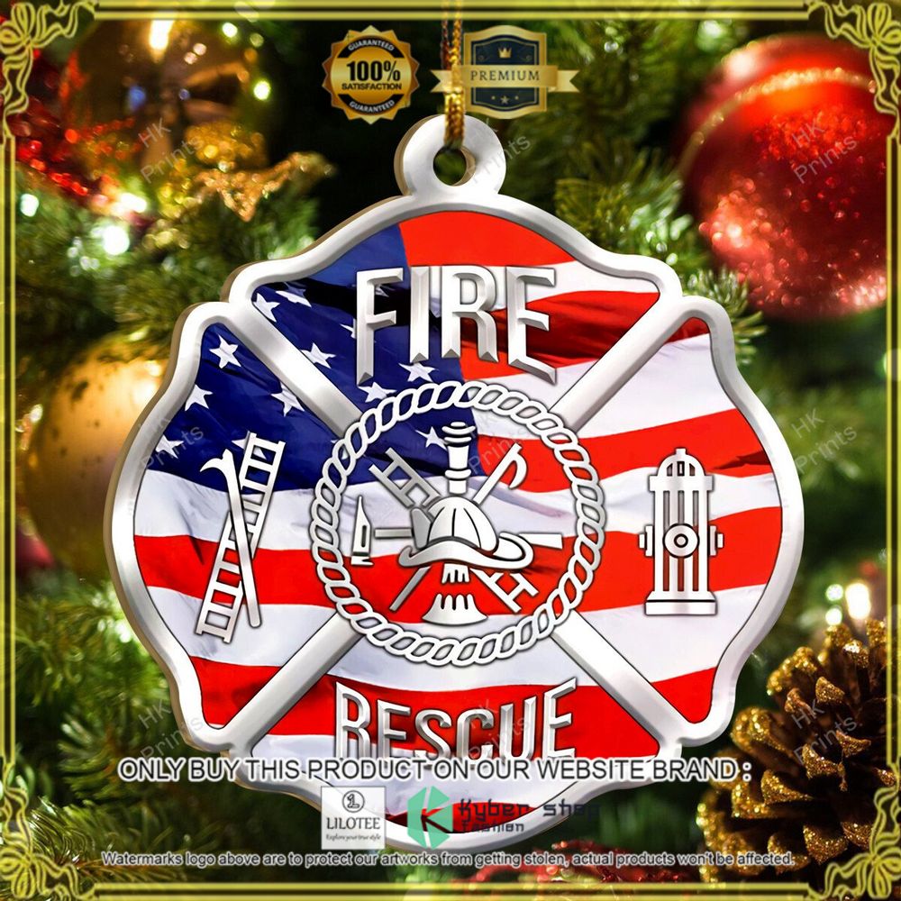 fire department us flag christmas ornament 1 82826