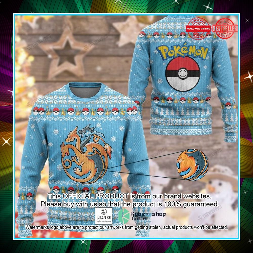 fire flying and dragon christmas sweater 1 471