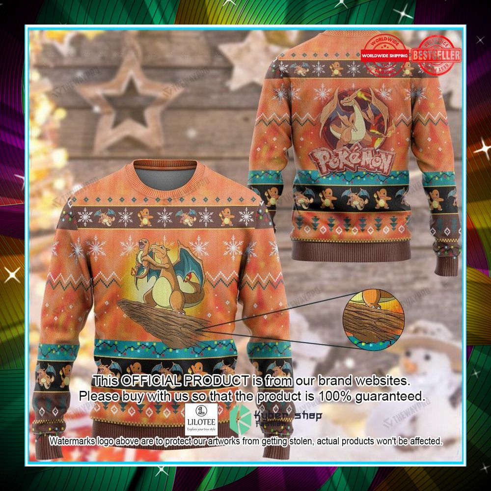 fire king pokemonn christmas sweater 1 671