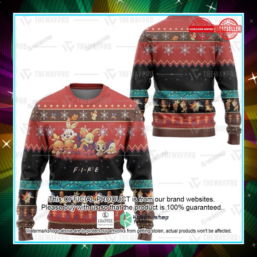 fire pokemon christmas sweater 2 205