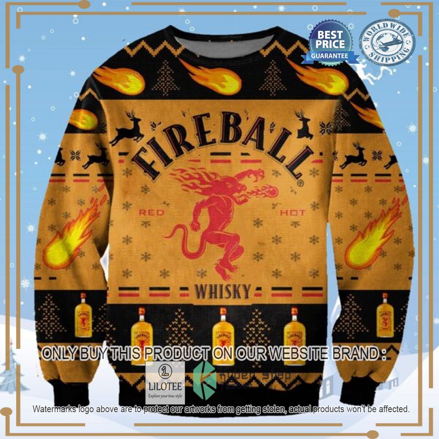 Fireball black orange Ugly Christmas Sweater - LIMITED EDITION 2