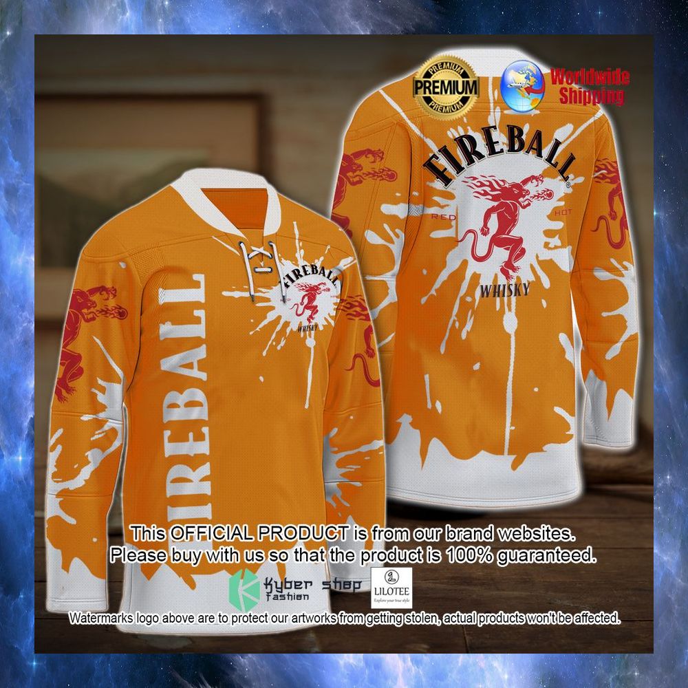 Fireball Whisky Hockey Jersey - LIMITED EDITION 4 fireball whisky hockey jersey 1 334